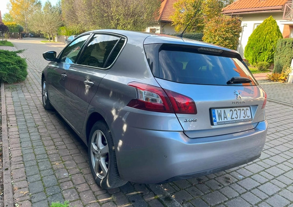 Peugeot 308 cena 38500 przebieg: 67000, rok produkcji 2015 z Warszawa małe 172